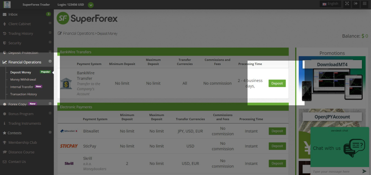 superforex-how-to-deposit-fund-bank-wire-transfer-client-cabinet