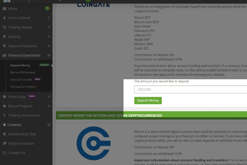 superforex-how-to-make-a-deposit-with-cryptocurrency-coingate